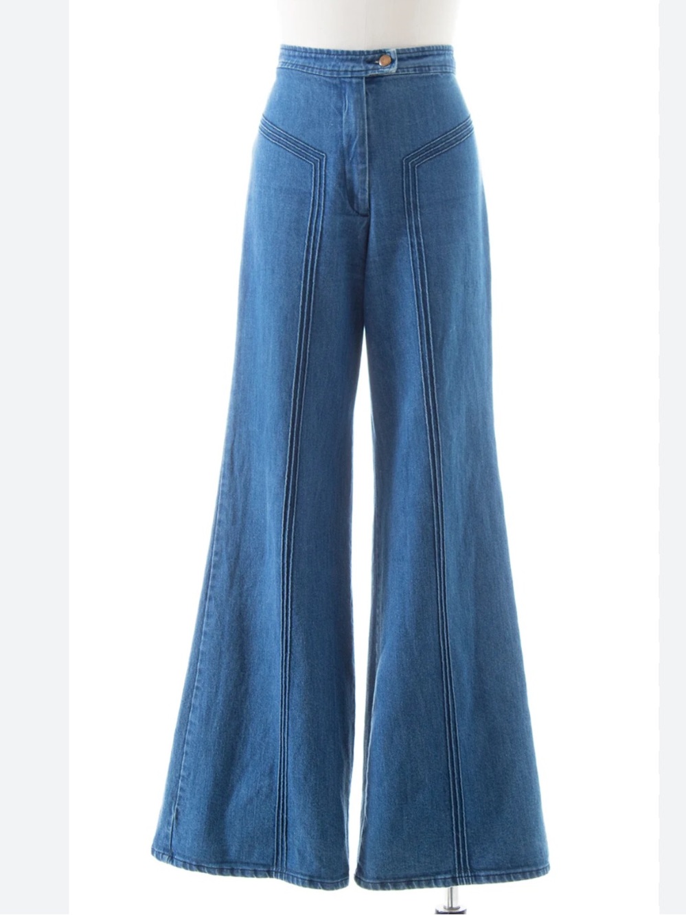 Stoned Immaculate Modern 1970s Style High Rise Wide-Leg Jeans